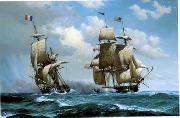 unknow artist Seascape, boats, ships and warships. 60